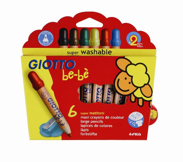 LAPIZ COLOR GIOTTO BEBE  6 COL CORTO