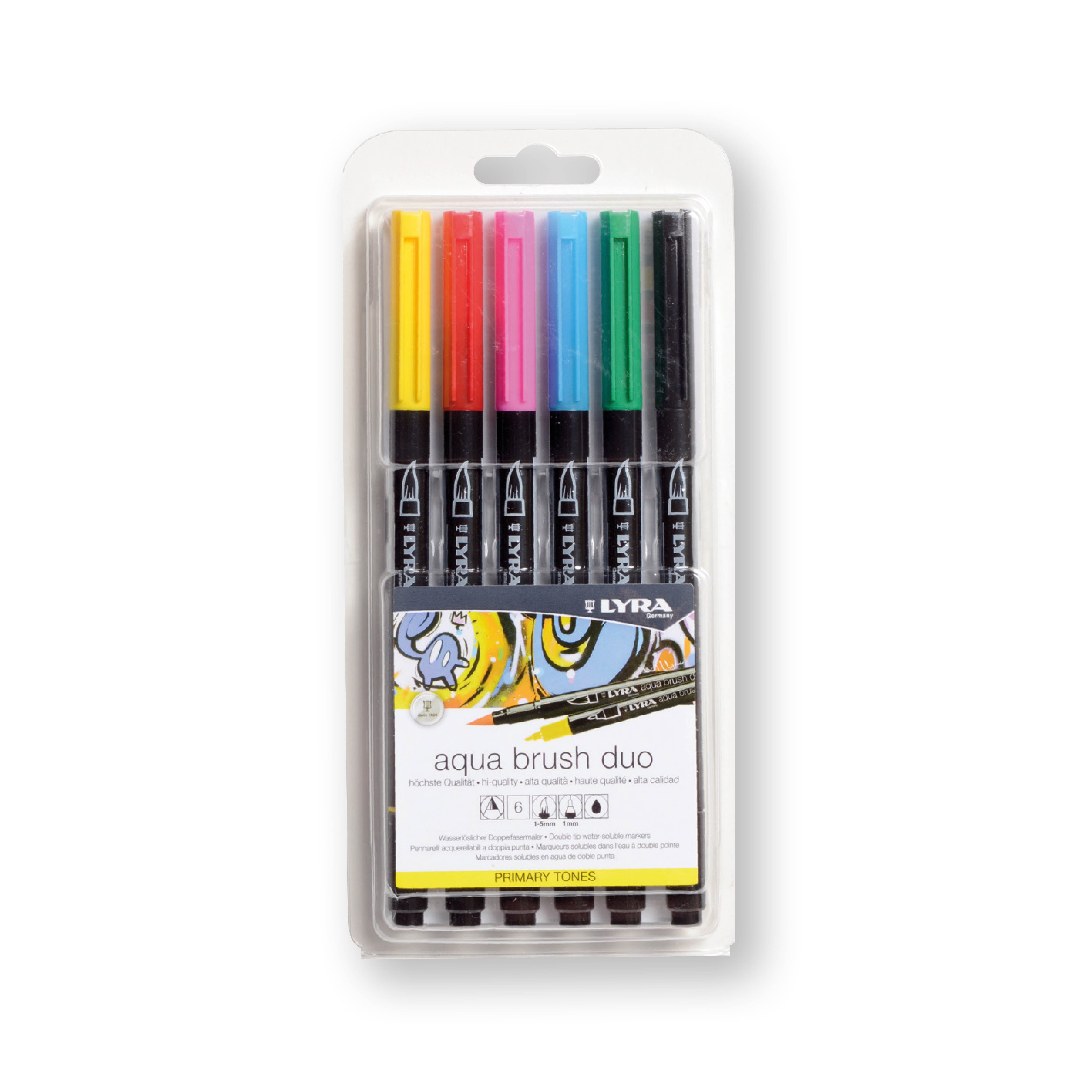 MARCADOR AQUA BRUSH SET X6 PRIMARIOS